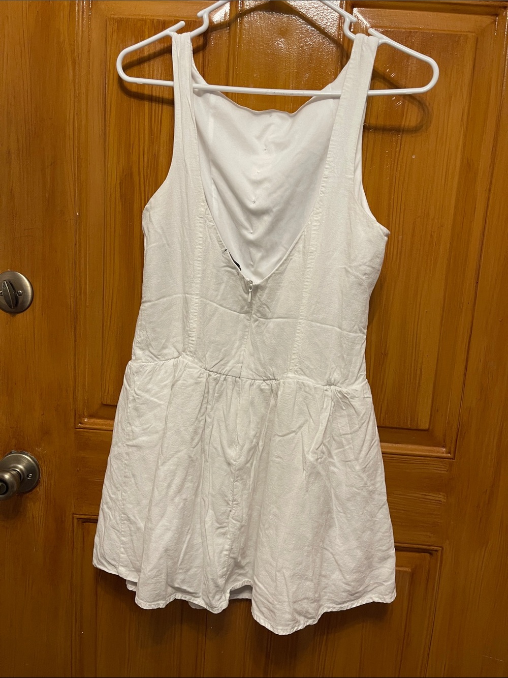 wild fable White Button-Front Sleeveless Dress - Picture 3 of 5
